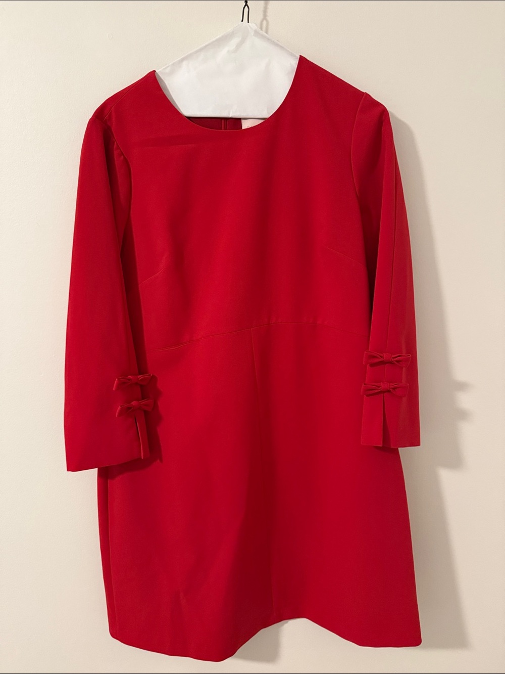 Gal Meets Glam Red Mini Dress with Sleeve Bows